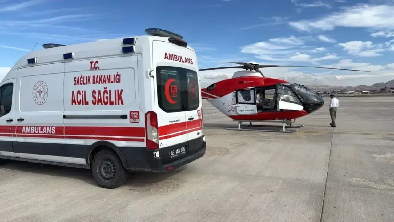 Trafik Kazası Yaralısı Helikopterle Gönderildi