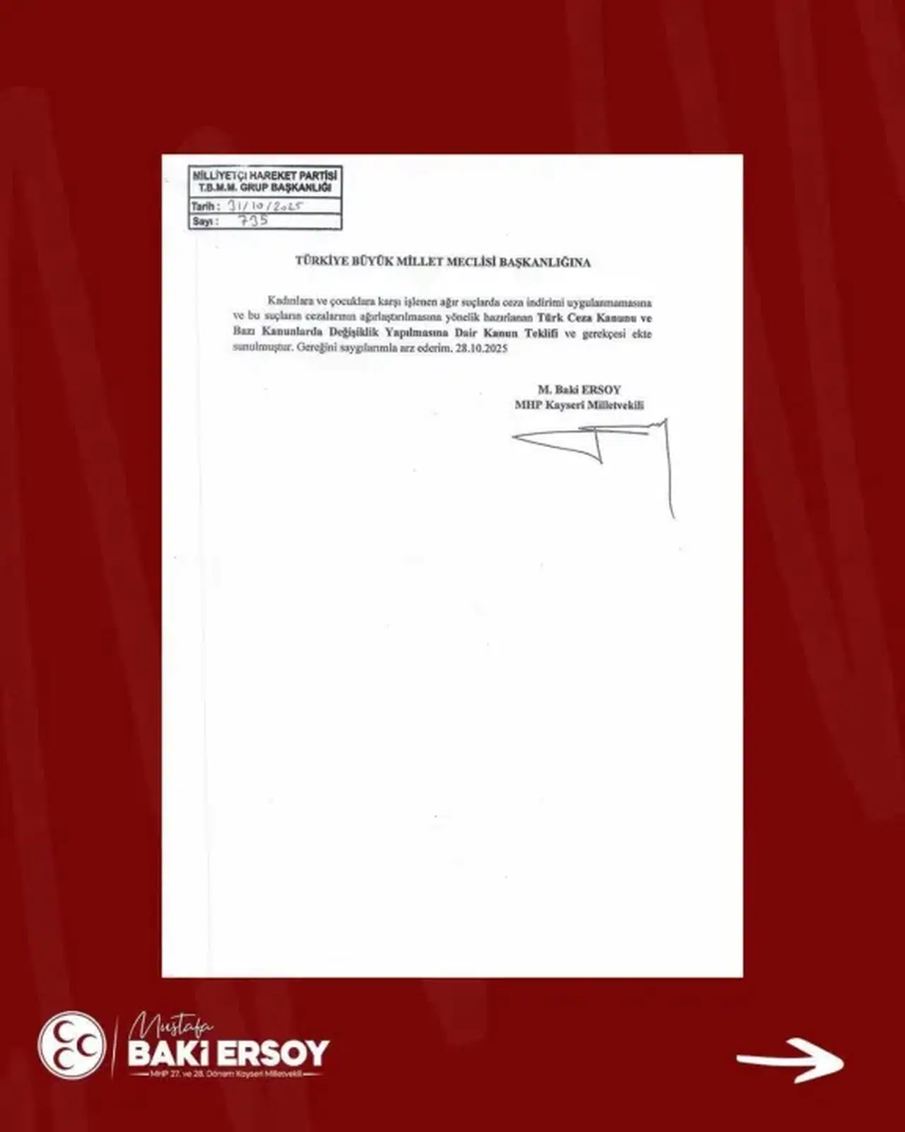 Kadın ve Çocuk Suçlarına İndirim Dönemi Bitiyor mu? MHP'li Baki Ersoy'dan Tarihi Kanun Teklifi!