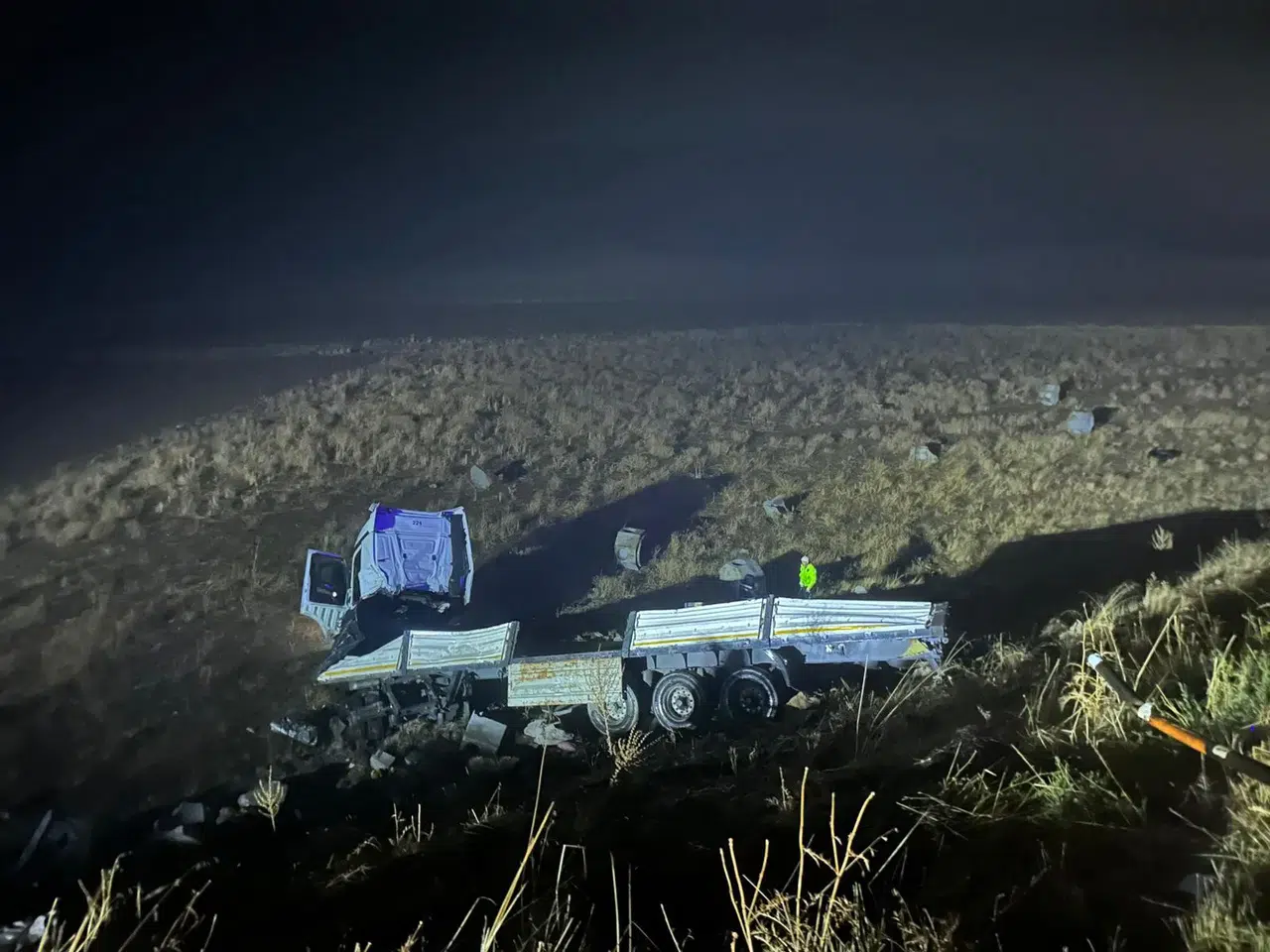 Korkunç Kaza: Çekici Şarampole Yuvarlandı! 1 Ölü