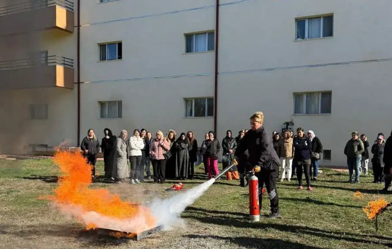 Öğrenci Yurdu Personeli Tatbikatla Acil Duruma Hazırlandı