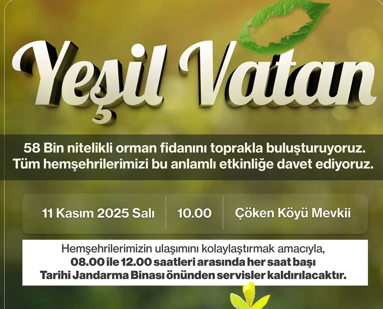 Sivas’ta 58 Bin Fidan Toprakla Buluşacak