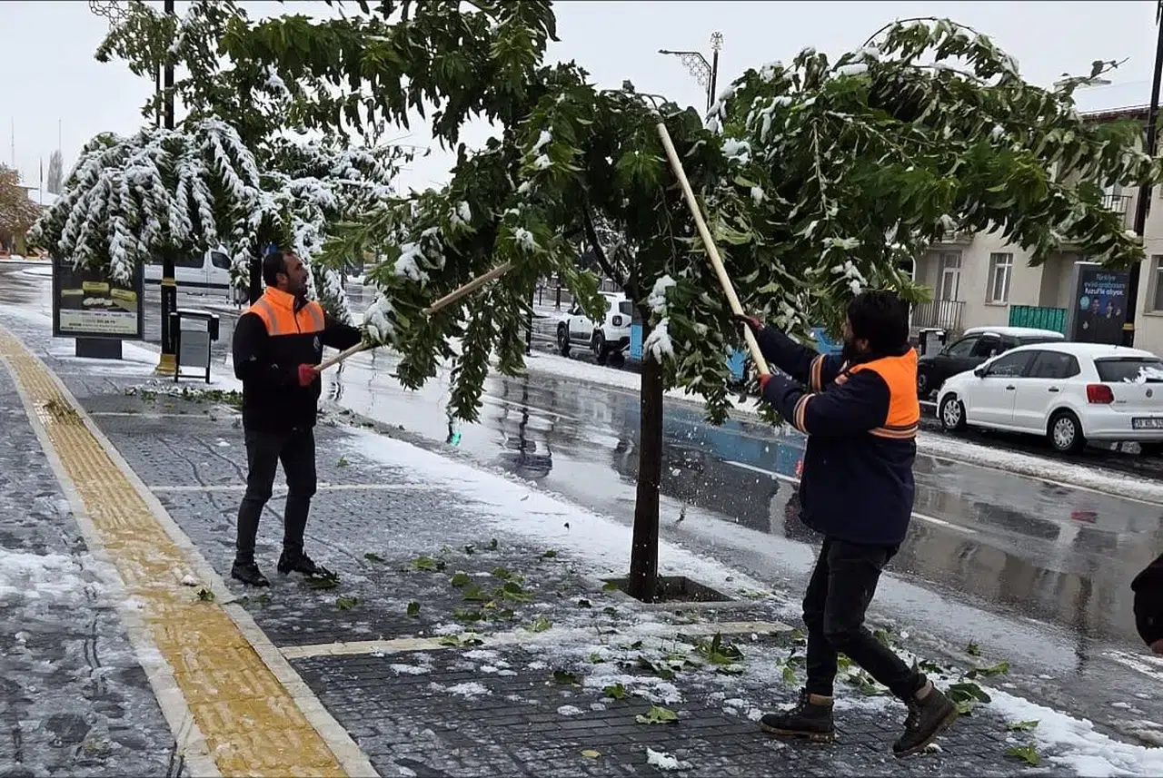 Kar Sonrası Belediye Ekipleri Yoğun Çalışma Yürütüyor