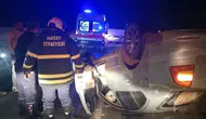 Hatay’da feci kaza! Takla atan otomobil ters döndü, sürücü yaralı