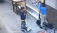 Küçük hırsızlar! Boyundan büyük scooter’ı çalıp yerine oyuncağını bıraktılar