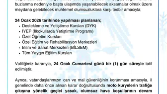 Sivas’ta Kar Alarmı: Kurslar Tatil, Moto Kuryelere Yasak Devam Ediyor