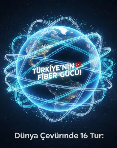 Dünya Çevresinde 16 Tur: İşte Türkiye’nin Fiber Gücü!