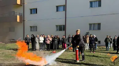 Öğrenci Yurdu Personeli Tatbikatla Acil Duruma Hazırlandı