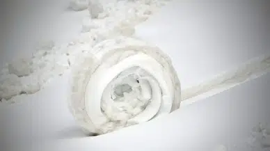 Batı Karadeniz’de Doğada Nadir Görülen Kar Ruloları Oluştu