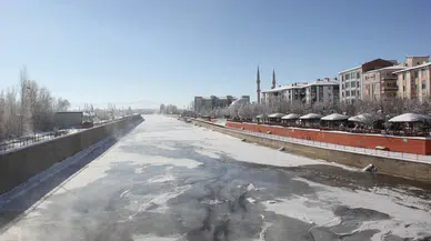 Sivas'ta Sibirya Soğukları: Kızılırmak Buzla Kaplandı!