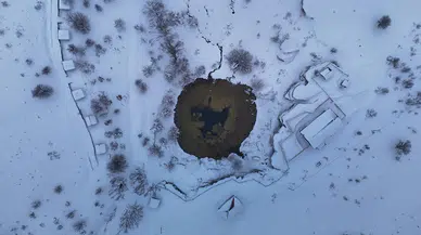 Timsah Gözü Dipsizgöl Kar Altında: Kışın Bile Donmuyor!