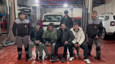 Çıraklar İstedi Usta Yaptı! Sivas'ta Araç Arkasında Kar Keyfi