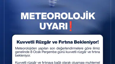 Sivas Belediyesi Uyardı: Fırtınaya Dikkat