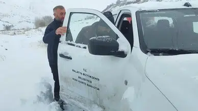 Malatya'da Kar Seferberliği: Mahsur Kalan Hasta Kurtarıldı