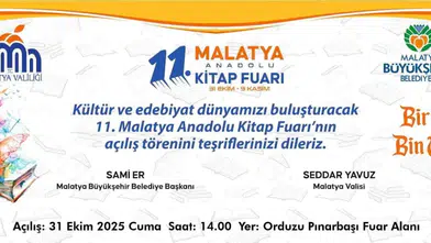 Malatya'da Umudun Adresi: 11. Kitap Fuarı "Bir Kitap Bin Umut" Temasıyla Açılıyor
