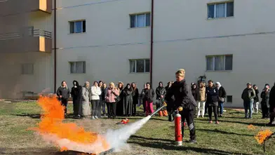 Öğrenci Yurdu Personeli Tatbikatla Acil Duruma Hazırlandı