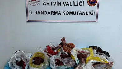 Artvin’de kaçak avcılara geçit yok: 60 kilo yaban domuzu eti ele geçirildi