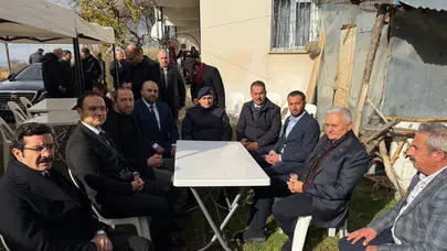 Binali Yıldırım’dan Dikköy Köyü’nde Taziye Ziyareti