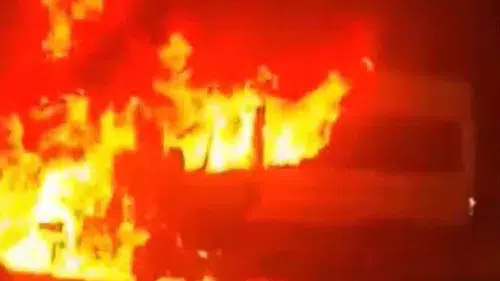 Eve giden işçiler bir anda alevlerin ortasında kaldı!