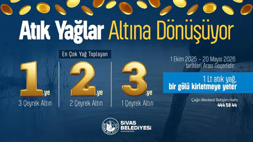 Sivas Belediyesi'nden Atık Yağ Kampanyası: “Atık Yağlar Altına Dönüşüyor”