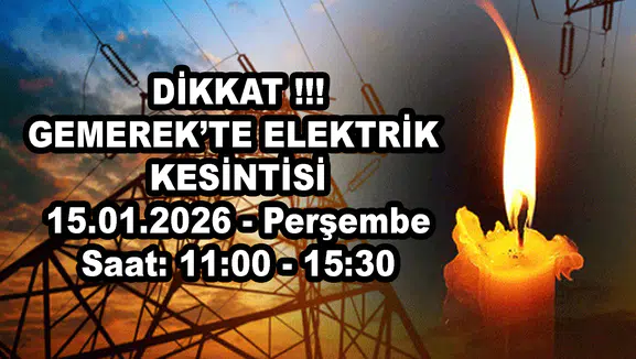 Gemerek’te Yarın Elektrik Kesintisi Uygulanacak