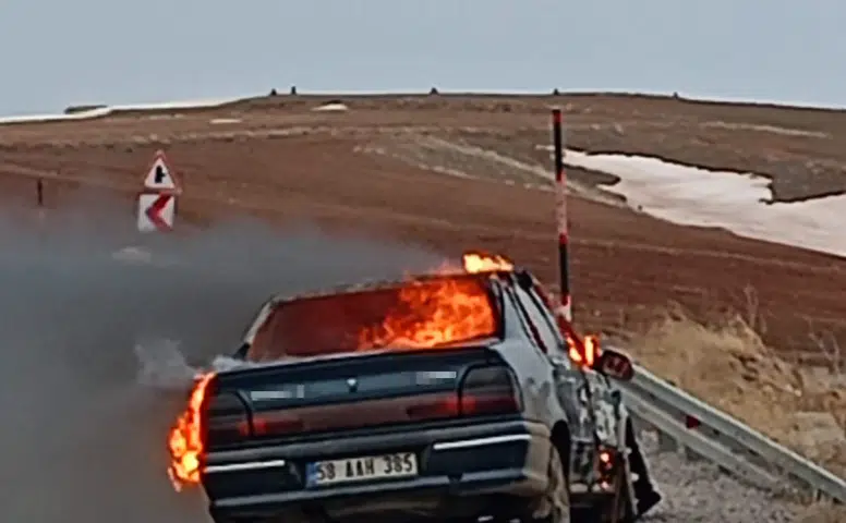 Yenice Köyü Yakınlarında Otomobil Yangını Paniğe Neden Oldu