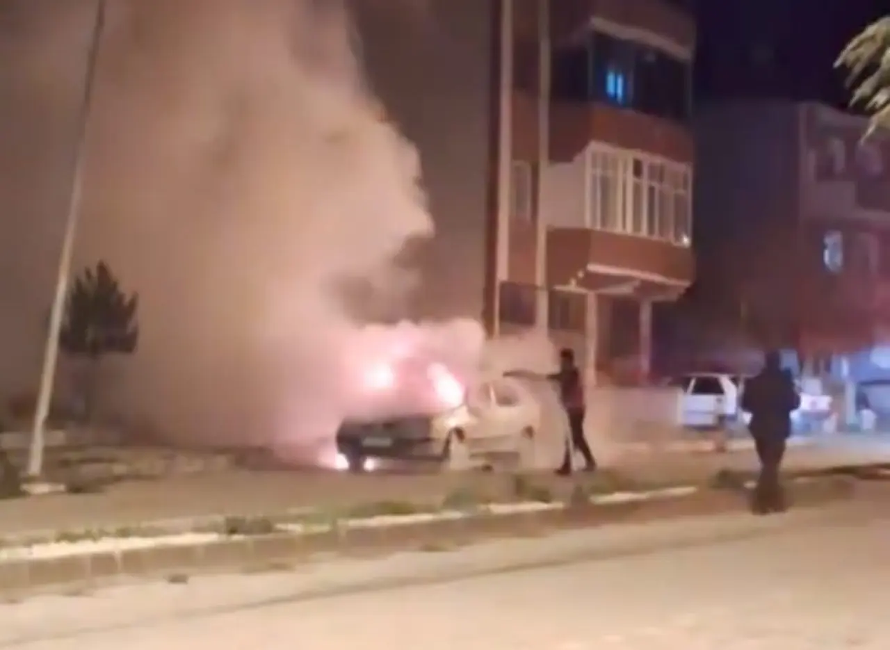 Bir anda alev aldı! Otomobil kısa sürede küle döndü 3