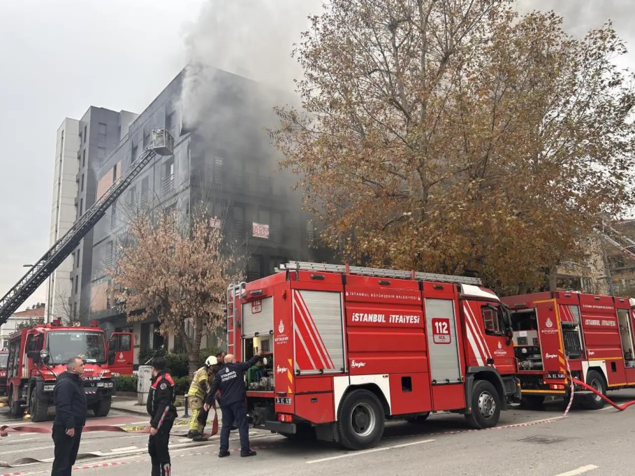 Caddede  Yangın Paniği 5