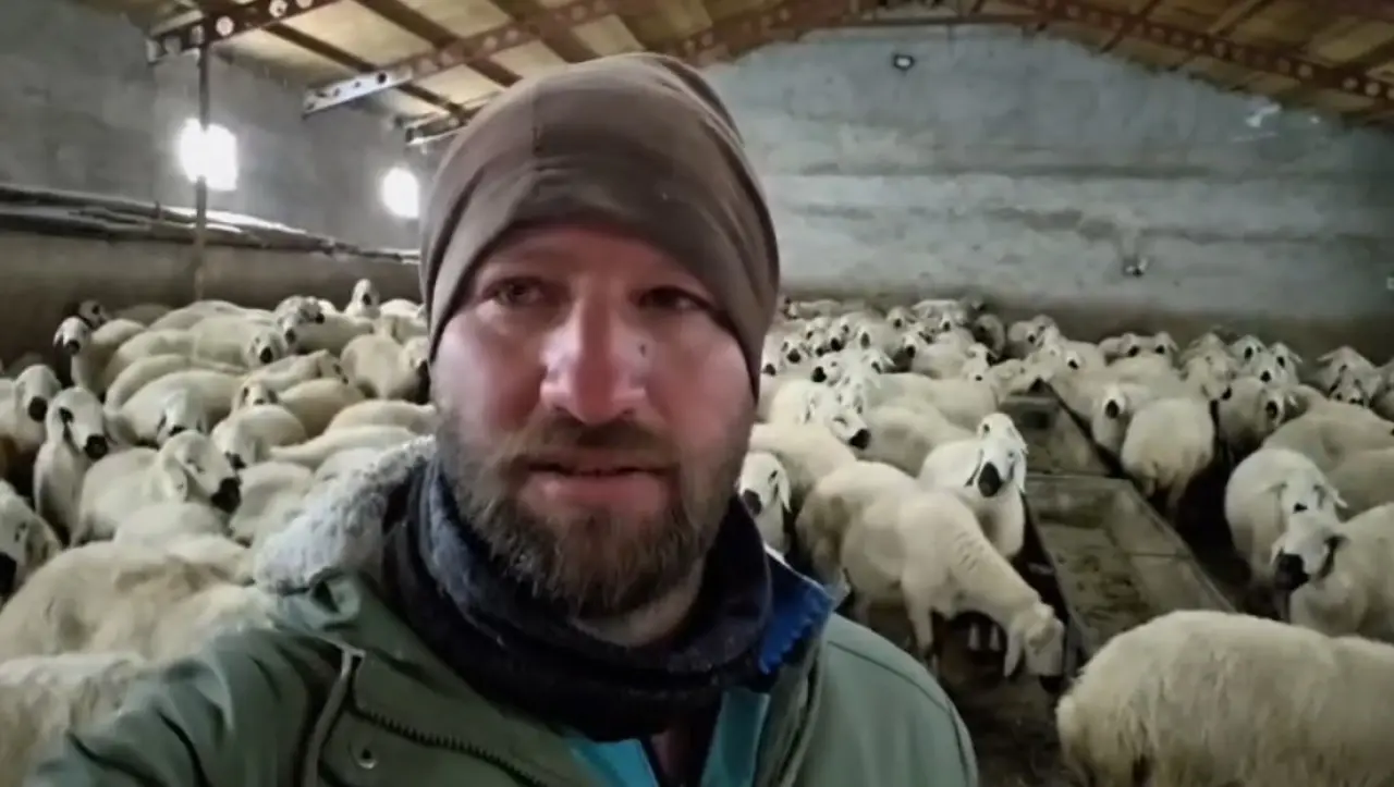 Sivas’ta koyunlar kar altında kaldı, çoban türküleriyle ile mest etti 2