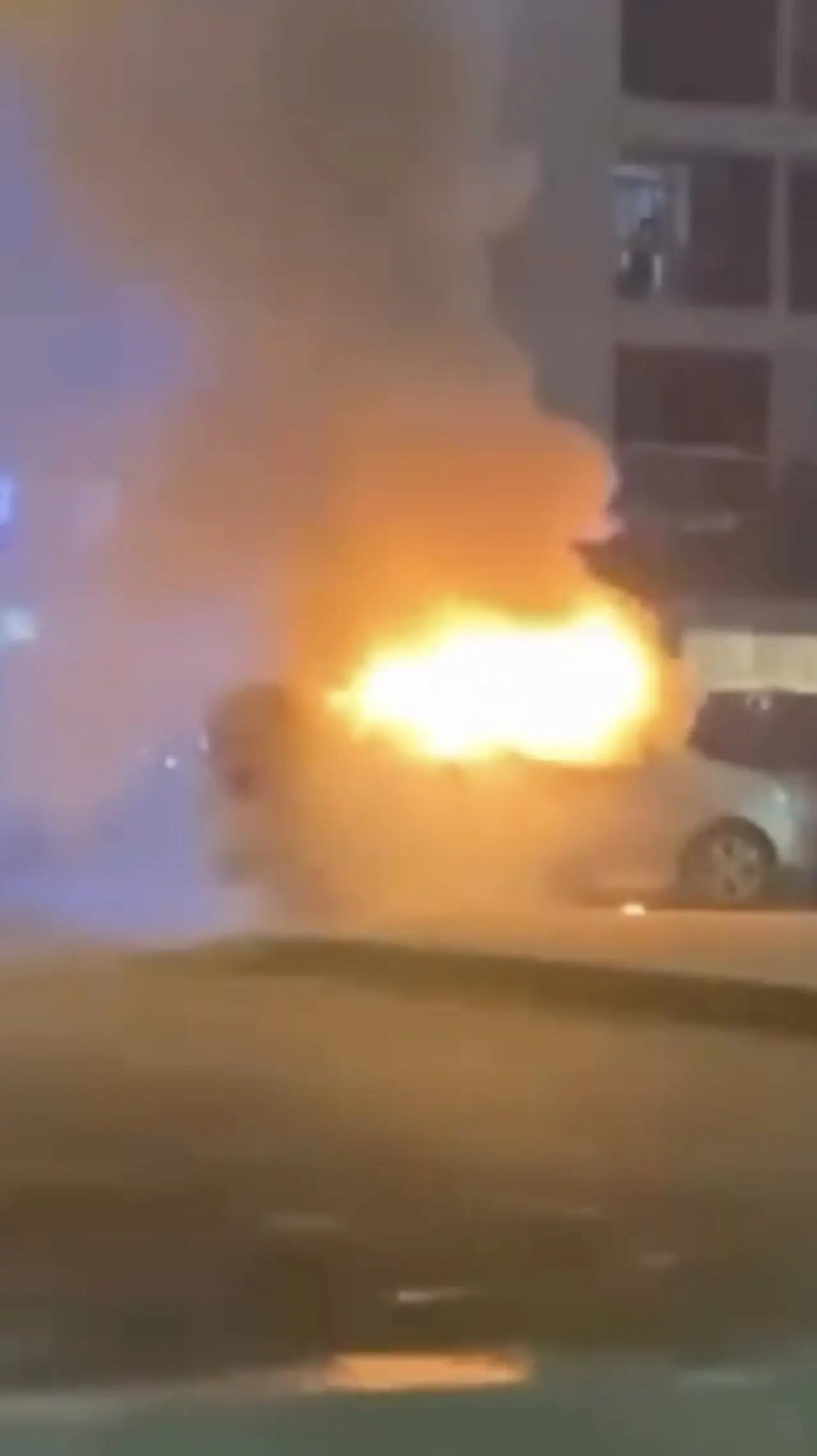 Bursa’da araç yangını: Alevler mahalleliyi sokağa döktü! 1