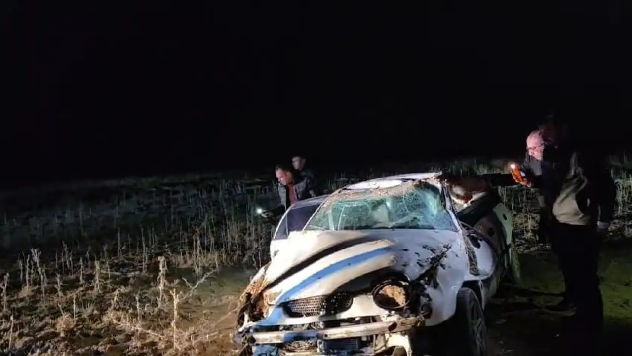 Aksaray’da feci kaza! Otomobil şarampole uçtu: 3 yaralı 2