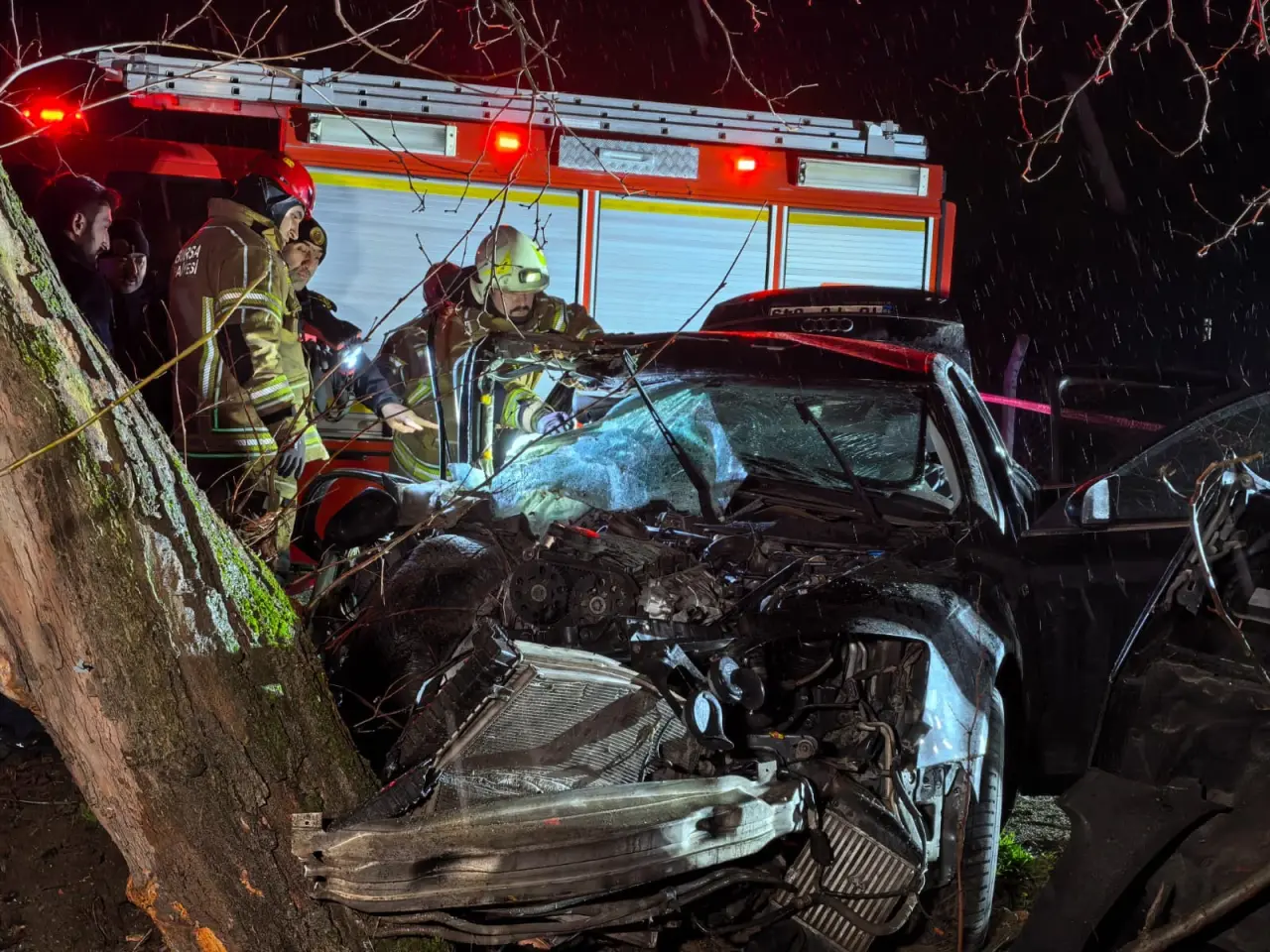 Kontrolünü kaybeden otomobil ağaca saplandı! 2 ölü, 2 yaralı 7